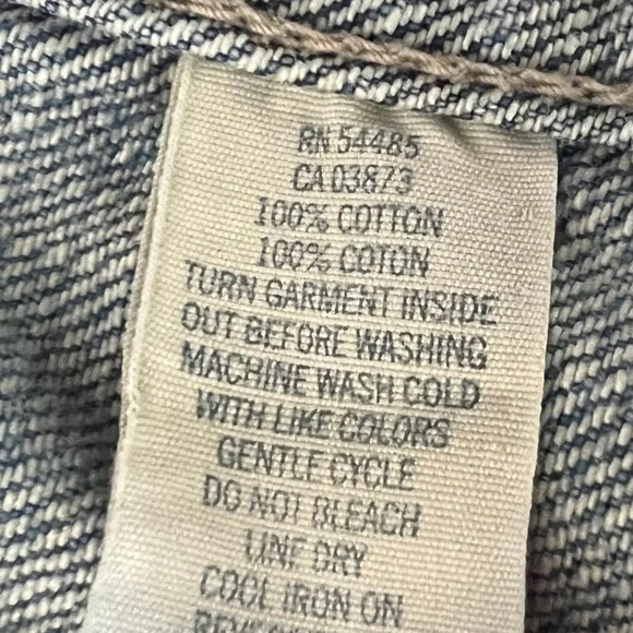 AMERICAN EAGLE Denim Distressed Jacket Jean Jacket Women’s Size Medium FAST SHIP - Picture 4 of 9